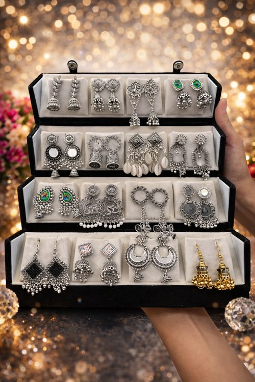 16 set of random earings jumkaa with premium box